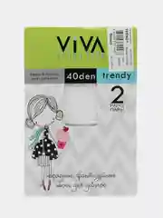 Белый носки детские VIVA Trendy 40 den, 2 пары в уп