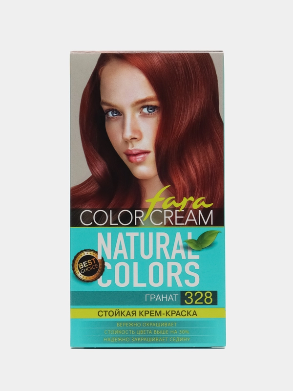 Крем-краска для волос Fara Natural Colors, 328 Гранат