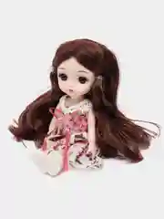 Тёмно-коричневый кукла шарнирная 15см глаза 3D стиль анимэ