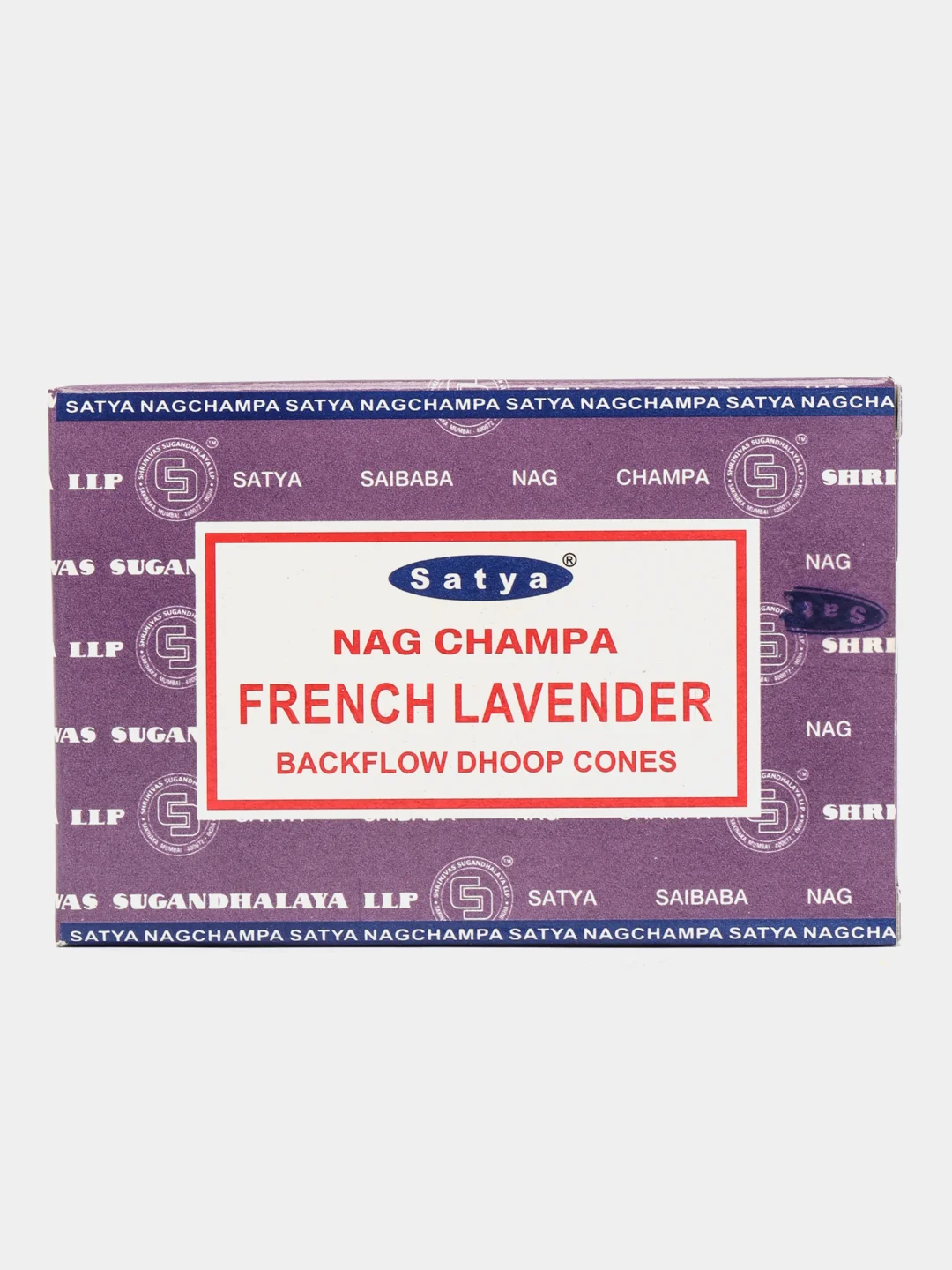 Благовония Satya Back Flow Cones French Lavender стелющийся дым конусы 10 шт