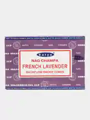 Благовония Satya Back Flow Cones French Lavender стелющийся дым конусы 10 шт
