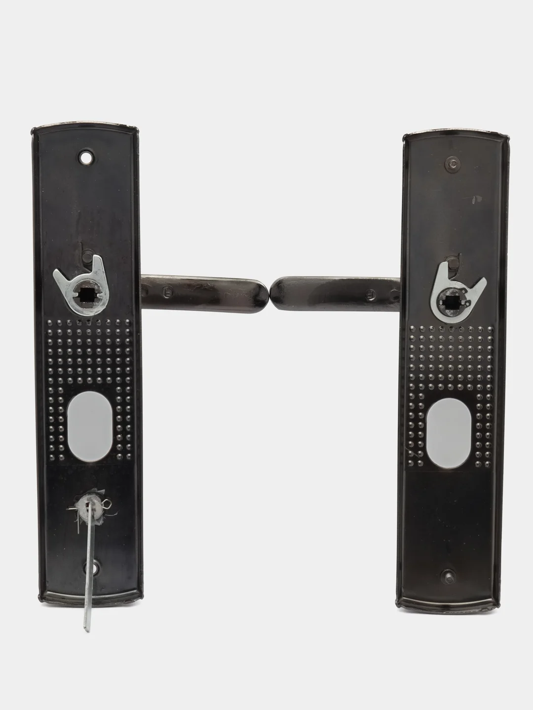Серебряный ручка дверная для китайских металлических дверей VETTORE FL-6232 R (без подсветки, правая)