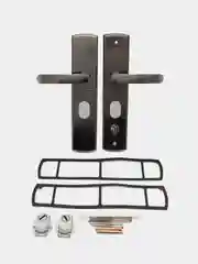 Серебряный ручка дверная для китайских входных дверей Vettore FL-6232 L, без подсветки, левая