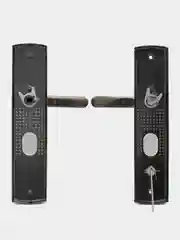 Серебряный ручка дверная для китайских входных дверей Vettore FL-6232 L, без подсветки, левая