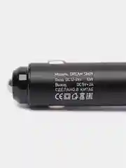 Черный автомобильное зарядное устройство АЗУ 2USB 2.4A удлиненное (совместимо с ВАЗ, ГАЗ)