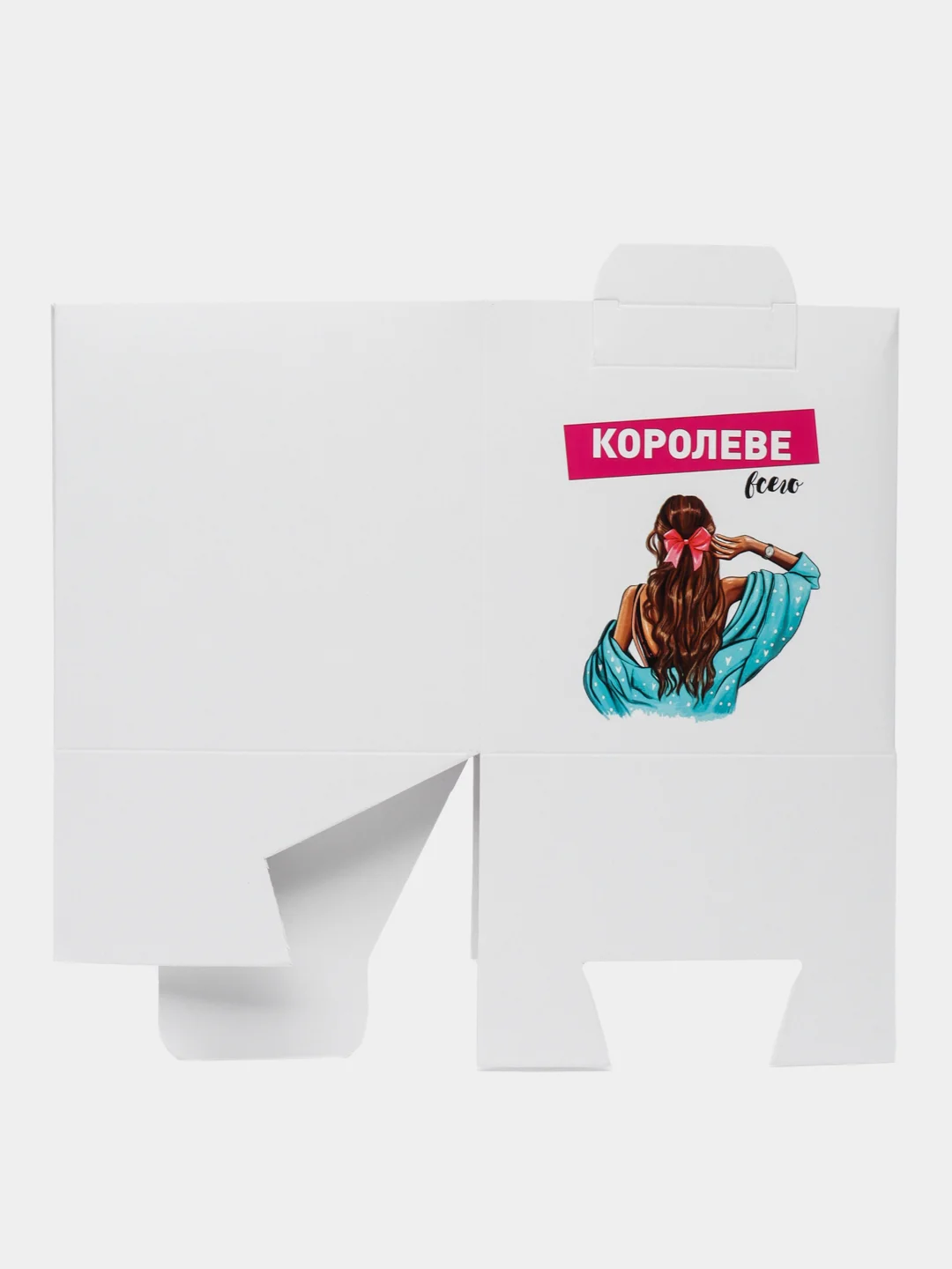 Сиреневый коробка подарочная, самосборная, складная
