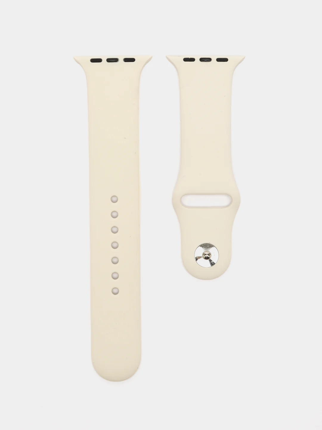 Бежевый силиконовый ремешок для часов Apple Watch 1-7, SE