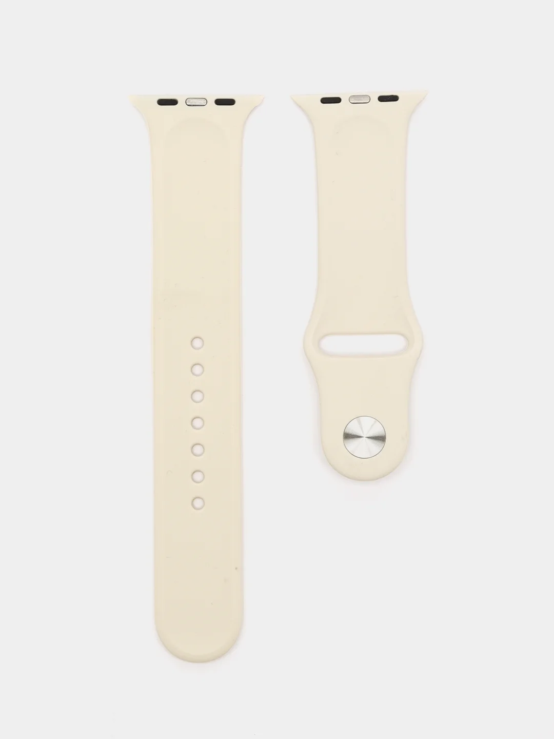 Бежевый силиконовый ремешок для часов Apple Watch 1-7, SE