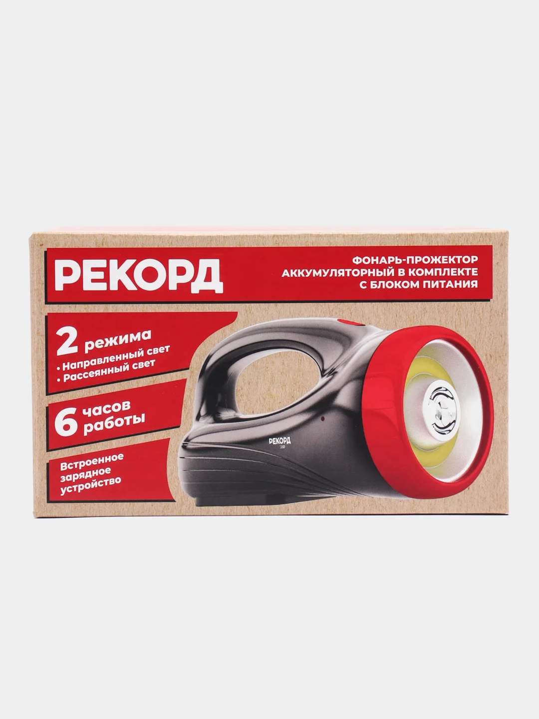 Фонарь-прожектор РВ-3200  аккумуляторный, светодиодный, РЕКОРД