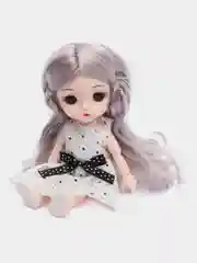 Белый кукла шарнирная 15см глаза 3D стиль анимэ