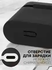 Черный чехол на Xiaomi Air 2 Pro / Mi TWS Earphones 2 Pro силиконовый КАРТОФАН для наушников