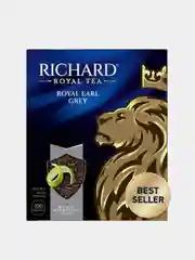 Чай в пакетиках Richard "Royal Earl Grey", черный, с ароматом бергамота, 100 штук