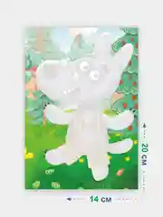 Лайм аппликация Буренка Даша для детей 3-5 лет, 14*20 см, 14 стр, 4 картинки