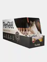 Влажный корм для кошек Perfeel полнорационный, в соусе, 75 г, 28 штук
