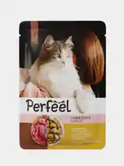 Влажный корм для кошек Perfeel полнорационный, в соусе, 75 г, 28 штук