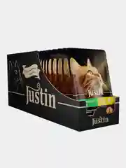 Влажный корм для кошек Justin кусочки в соусе, в паучах, 75 г, 28 штук