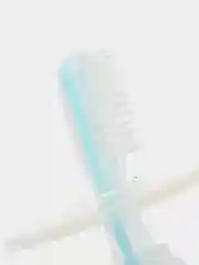 Голубой детские мягкие силиконовые учебная зубная щетка для новорожденных