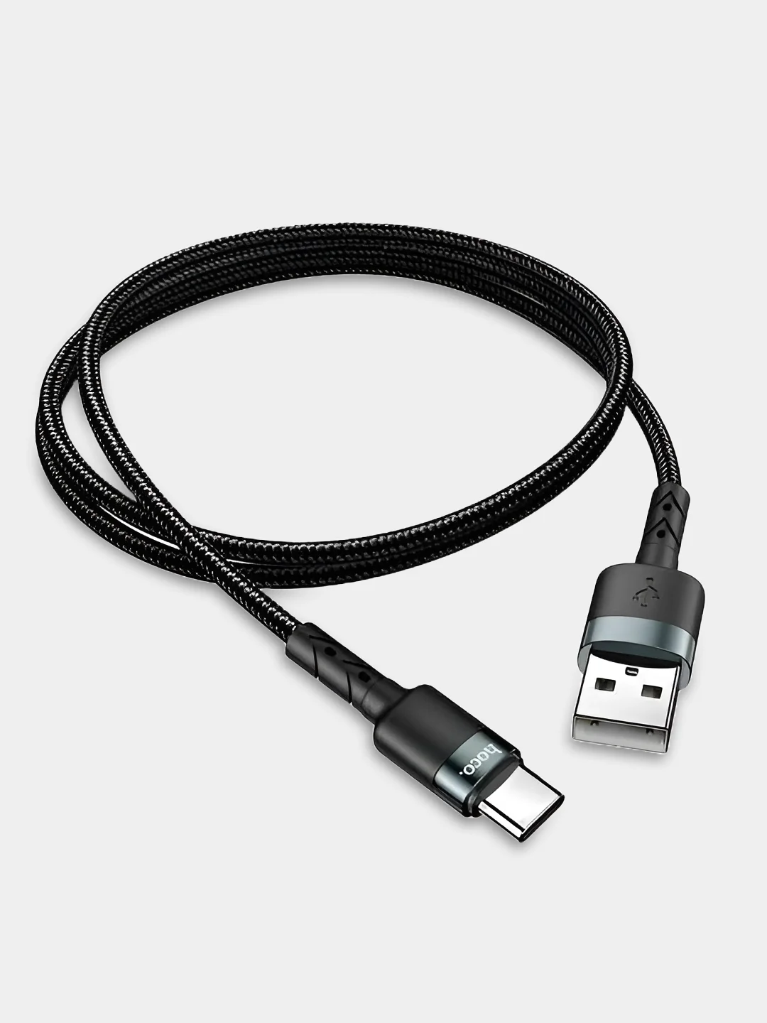 Черный кабель DU 46 для быстрой зарядки и передачи данных, Type-C, 2 м, 1 м