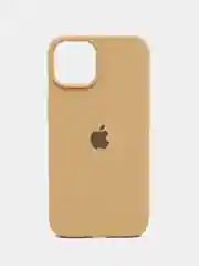 Горчичный чехол Silicone Case для iPhone 14, 14 Pro, 14 Plus, 14 Pro Max, с закрытым низом