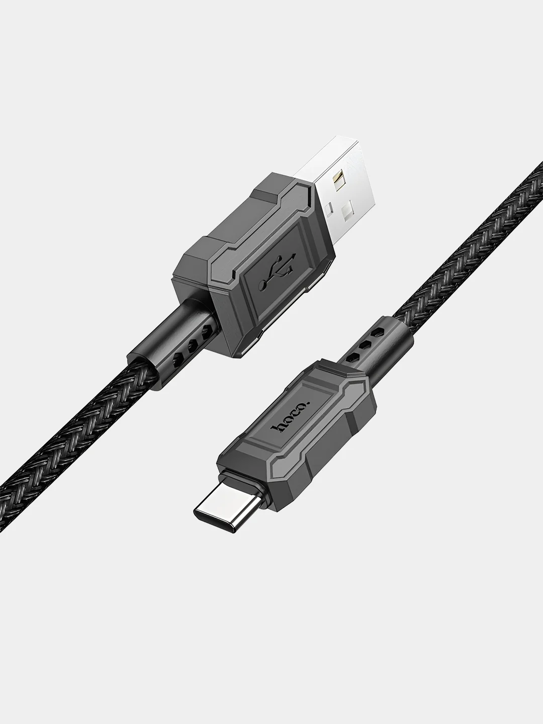 Черный кабель Hoco X94, USB - Type-C, 3А, быстрая зарядка, 3 размера