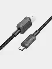 Черный кабель Hoco X94, USB - Type-C, 3А, быстрая зарядка, 3 размера