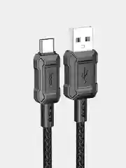 Черный кабель Hoco X94, USB - Type-C, 3А, быстрая зарядка, 3 размера