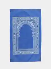 Синий молитвенный коврик КАРТОФАН дорожный с компасом, намазлык, ковер для намаза, молитвы