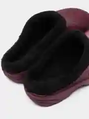 Бордовый сабо утепленные