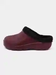 Бордовый сабо утепленные