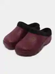 Бордовый сабо утепленные