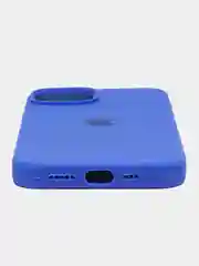 Синий чехол Silicone Case для iPhone 14, 14 Pro, 14 Plus, 14 Pro Max, с закрытым низом