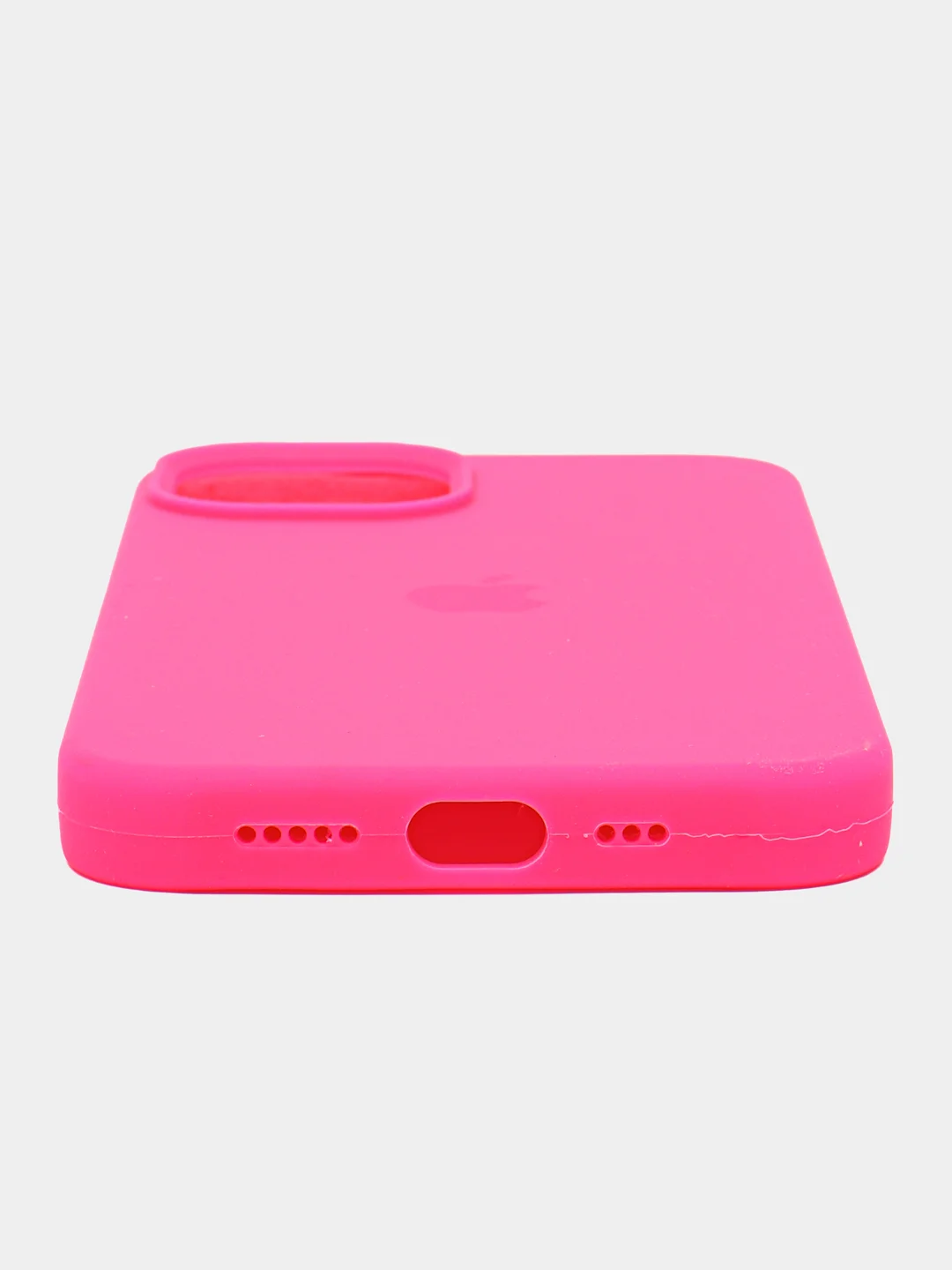 Тёмно-розовый чехол Silicone Case для iPhone 14, 14 Pro, 14 Plus, 14 Pro Max, с закрытым низом