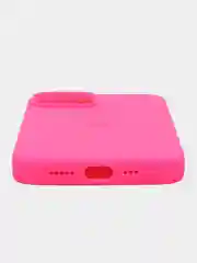 Тёмно-розовый чехол Silicone Case для iPhone 14, 14 Pro, 14 Plus, 14 Pro Max, с закрытым низом