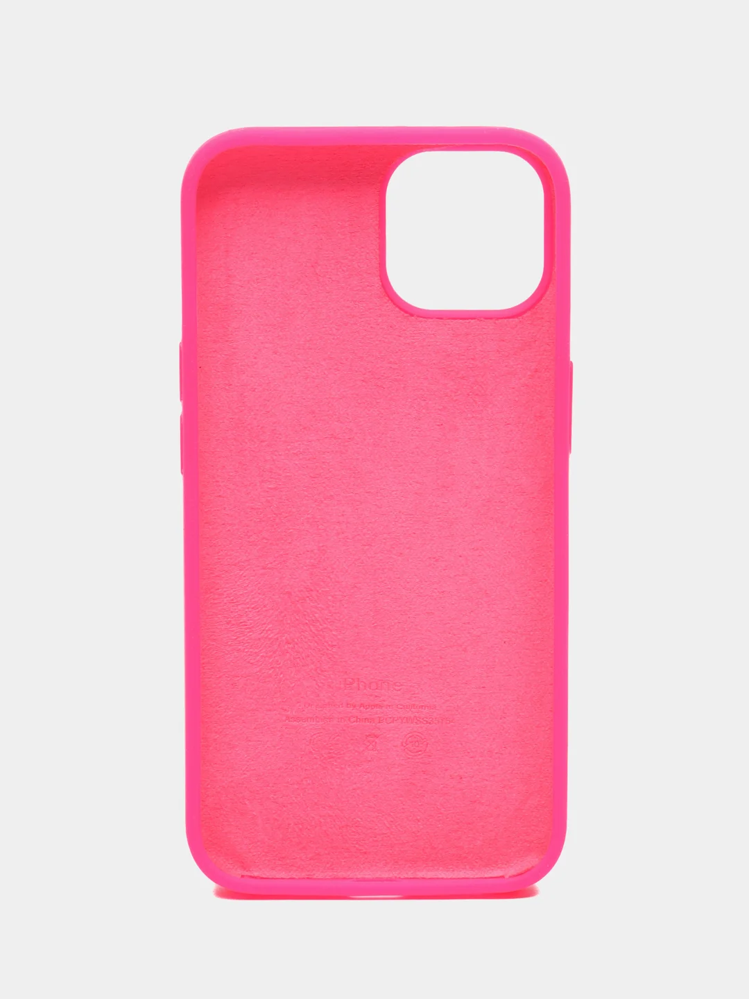 Тёмно-розовый чехол Silicone Case для iPhone 14, 14 Pro, 14 Plus, 14 Pro Max, с закрытым низом