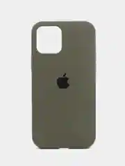 Оливковый чехол Silicone Case для iPhone 12 / iPhone 12 Pro, закрытый низ