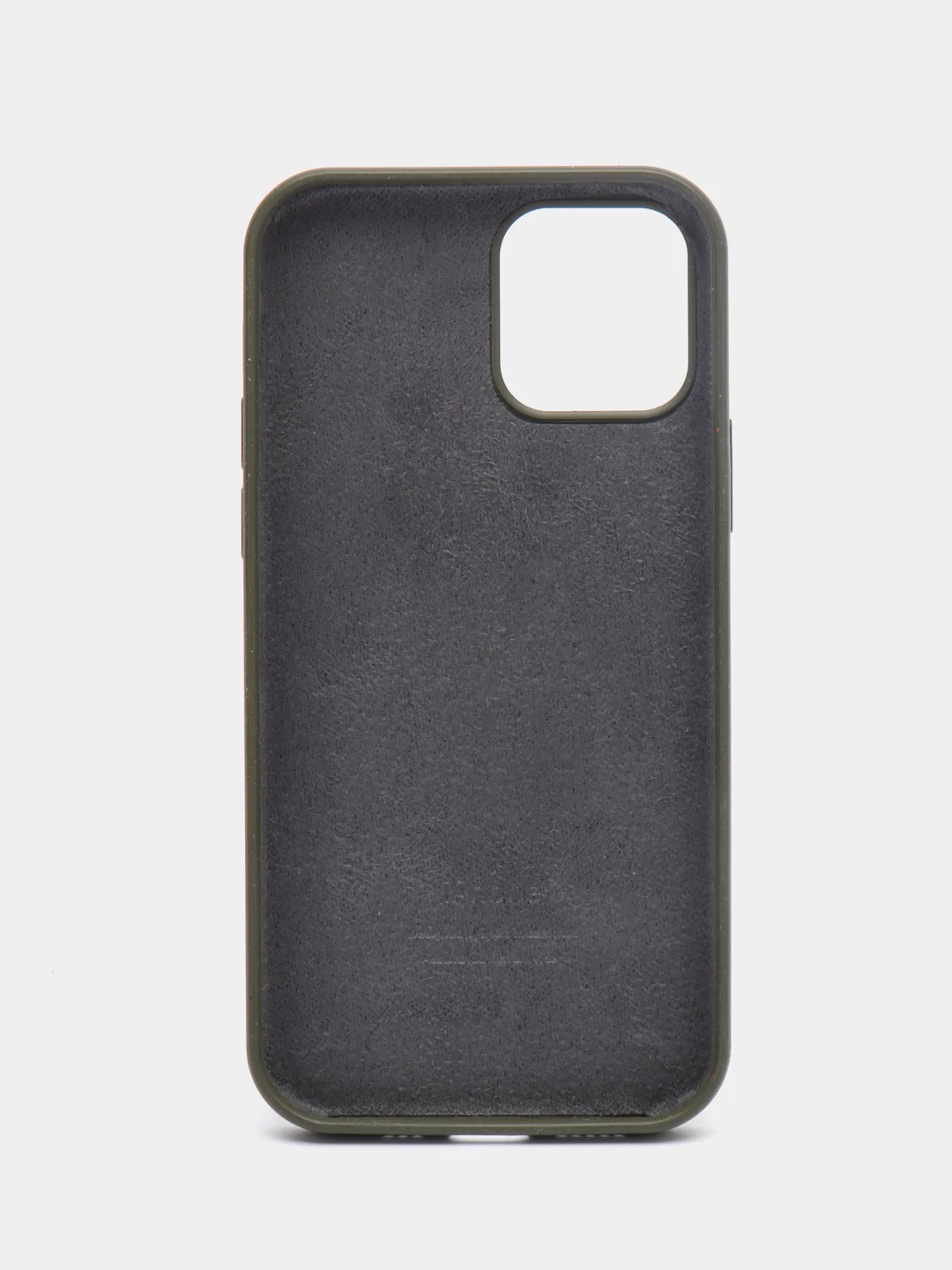 Оливковый чехол Silicone Case для iPhone 12 / iPhone 12 Pro, закрытый низ