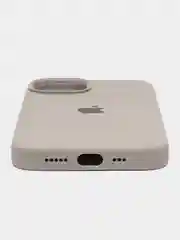 Серый меланж чехол Silicone Case для iPhone 14, 14 Plus, 14 Pro, 14 Pro Max, с закрытым низом