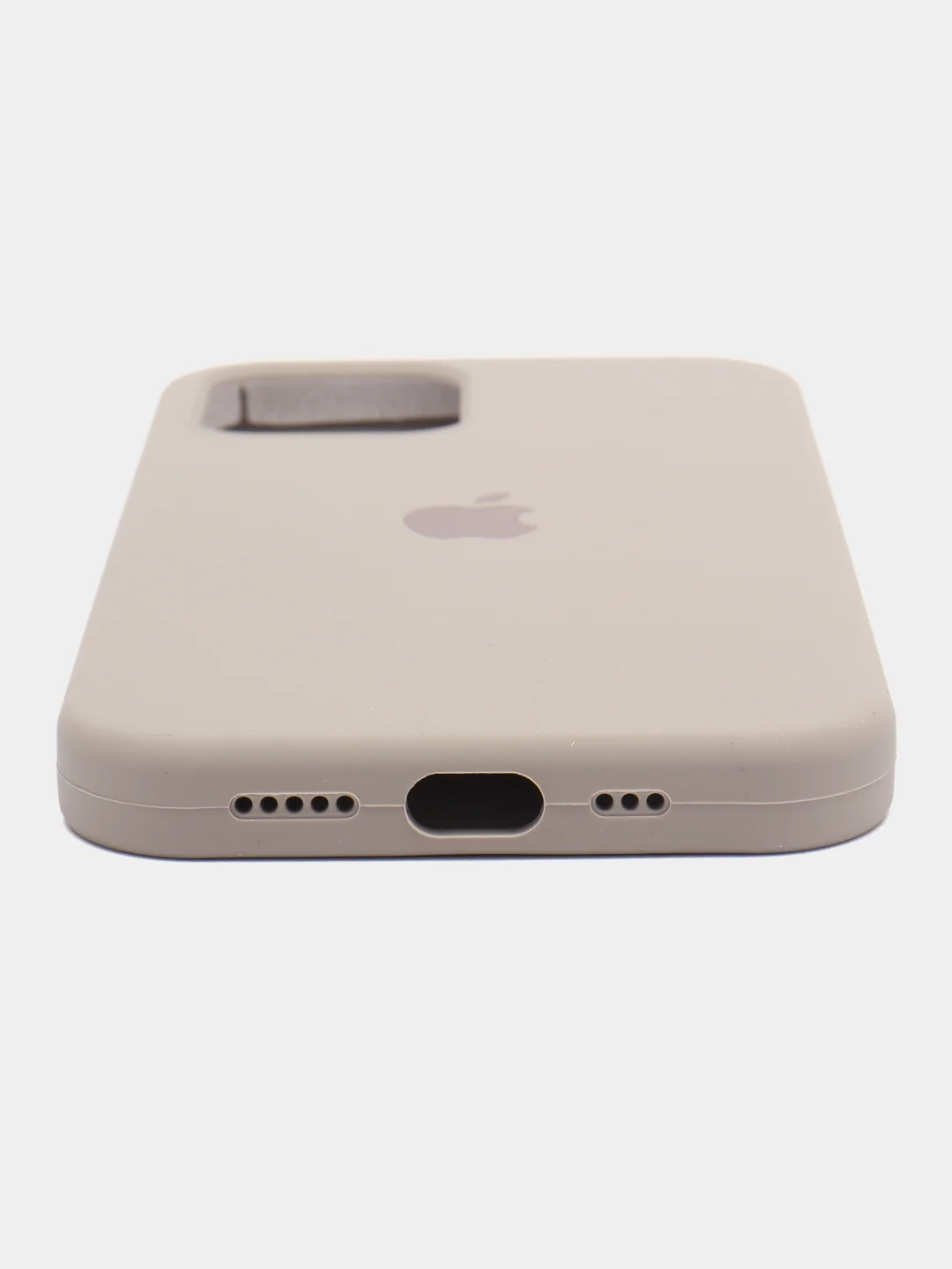 Песочный хаки чехол Silicone Case для iPhone 12 / iPhone 12 Pro, закрытый низ