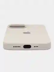Светло-бежевый чехол Silicone Case для iPhone 14, 14 Plus, 14 Pro, 14 Pro Max, с закрытым низом