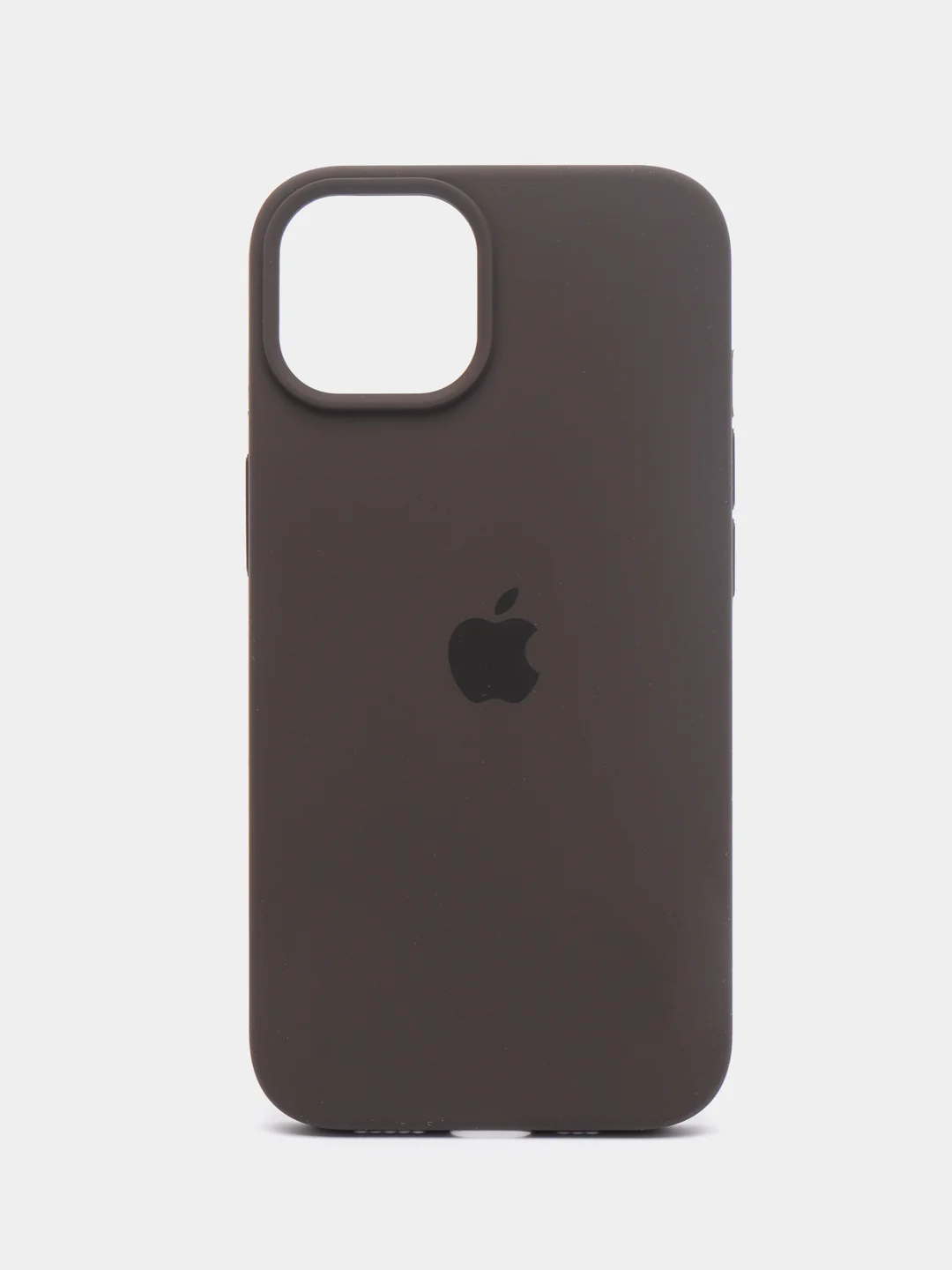 Угольный чехол Silicone Case для iPhone 14, 14 Plus, 14 Pro, 14 Pro Max, с закрытым низом