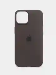 Угольный чехол Silicone Case для iPhone 14, 14 Plus, 14 Pro, 14 Pro Max, с закрытым низом