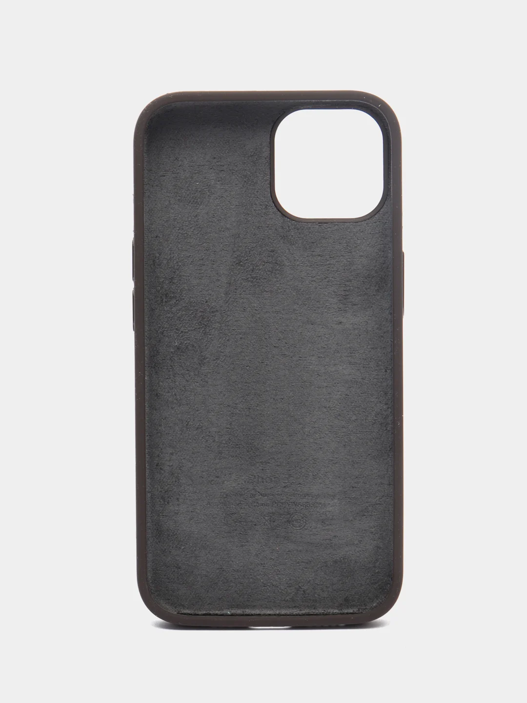 Угольный чехол Silicone Case для iPhone 14, 14 Plus, 14 Pro, 14 Pro Max, с закрытым низом