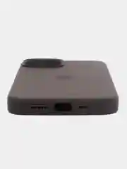 Угольный чехол Silicone Case для iPhone 14, 14 Plus, 14 Pro, 14 Pro Max, с закрытым низом