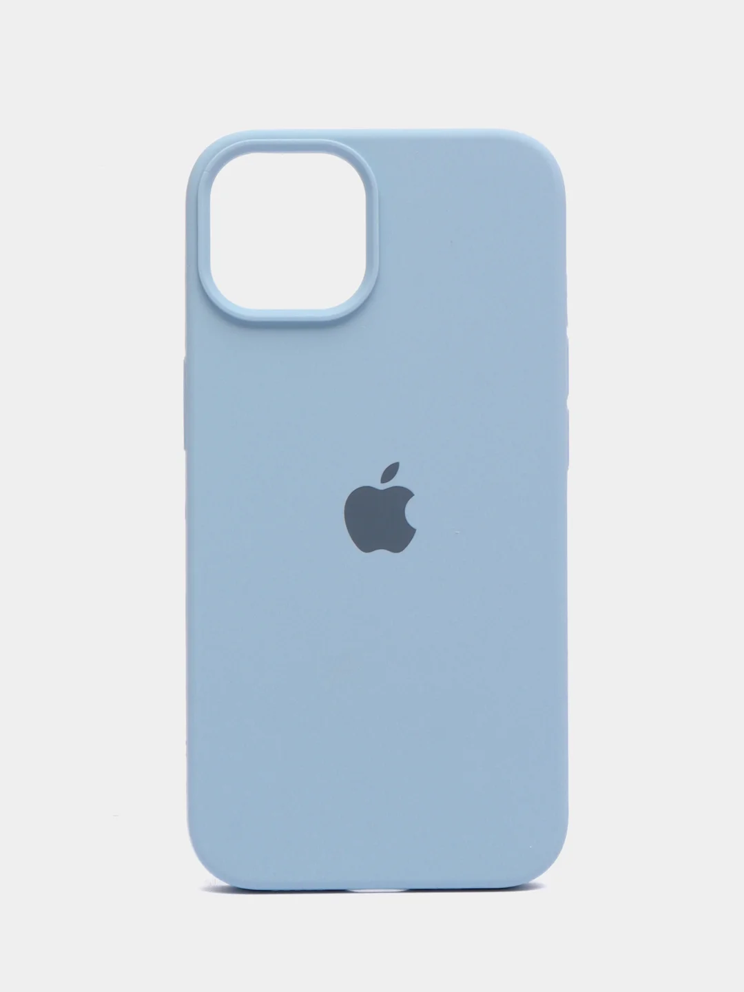 Светло-синий чехол Silicone Case для iPhone 14, 14 Pro, 14 Plus, 14 Pro Max, с закрытым низом