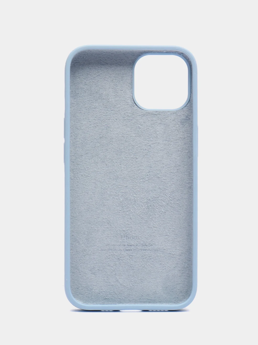Светло-синий чехол Silicone Case для iPhone 14, 14 Pro, 14 Plus, 14 Pro Max, с закрытым низом