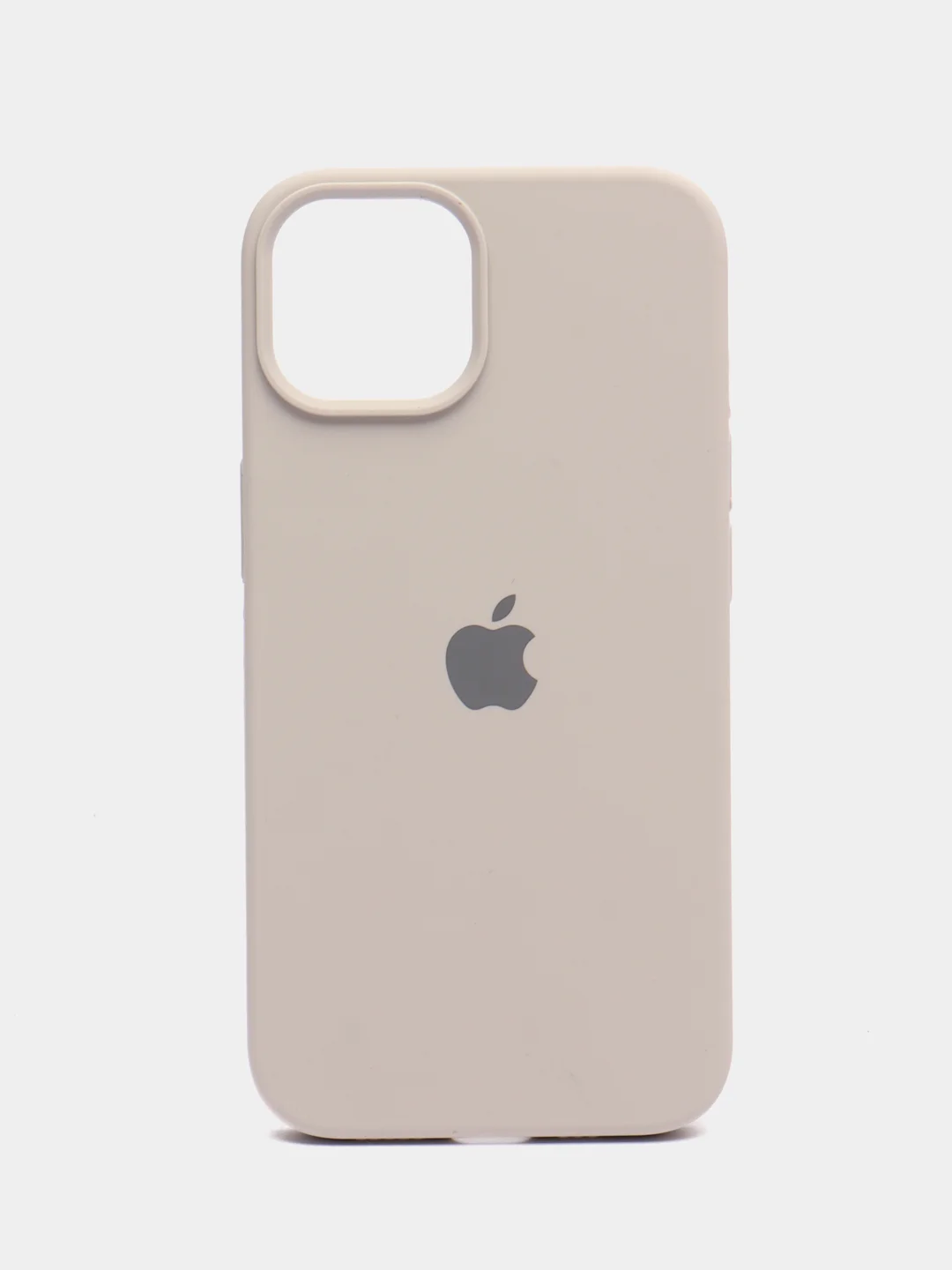 Светло-бежевый чехол Silicone Case для iPhone 14, 14 Pro, 14 Plus, 14 Pro Max, с закрытым низом