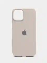 Светло-бежевый чехол Silicone Case для iPhone 14, 14 Pro, 14 Plus, 14 Pro Max, с закрытым низом