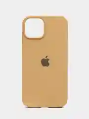 Горчичный чехол Silicone Case для iPhone 14, 14 Plus, 14 Pro, 14 Pro Max, с закрытым низом