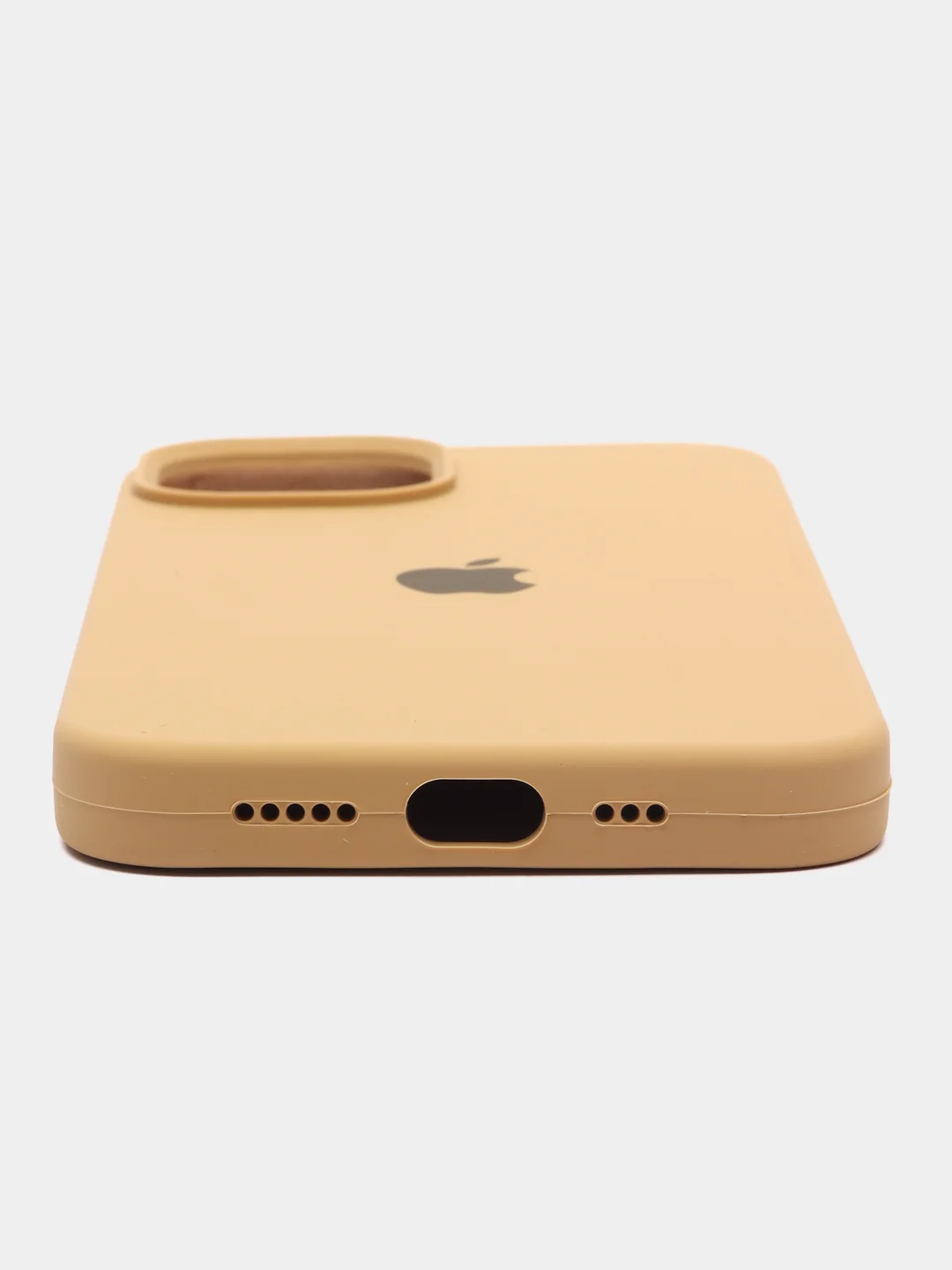 Белый чехол Silicone Case для iPhone 14, 14 Plus, 14 Pro, 14 Pro Max, с закрытым низом