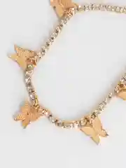 Золотой женский браслет-анклет, цепочка на ногу